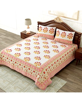 Hand Block Jaipuri Bedsheets
