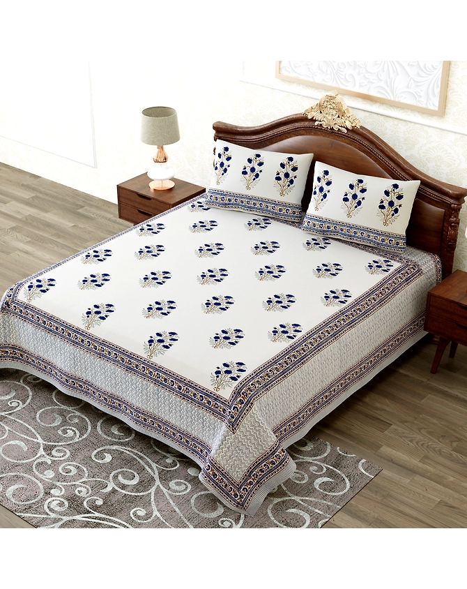 Hand Block Jaipuri Bedsheets-2