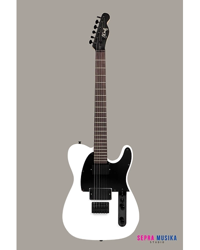 JCraft LTX-1 Double Humbucker Electric Guitar with Gigbag-Snow-2