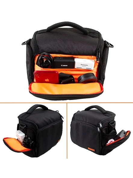 TAZKIA TM- 11 DSLR/SLR Camera Shoulder Bag Case with Adjustable Shoulder Strap &amp; Rain Cover, Compatible for Nikon, Canon, Sony Mirrorless Cameras