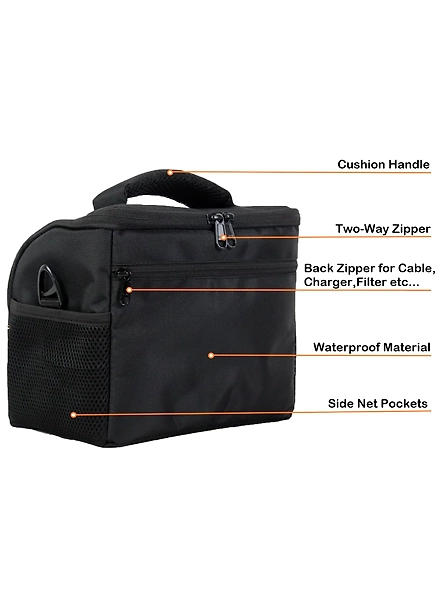 TAZKIA TM-18 DSLR/SLR Camera Shoulder Bag Case with Adjustable Shoulder Strap &amp; Rain Cover, Compatible for Nikon, Canon, Sony Mirrorless Cameras