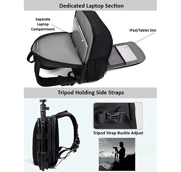 Camera backpack 15 outlet inch laptop