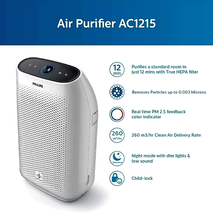 Philips AC1215/20 Air Purifier, Removes 99.97% Airborne Pollutants, 4-stage Filteration-7