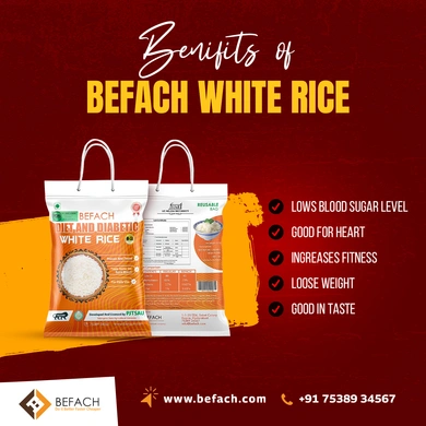 Befach Diet and Diabetic white rice 13.5 kg (Pack of 3)-4