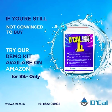 D'Cal - Hard Water Softener | For Complete House | Protects Taps, Pipes &amp; Bathrooms | Reduces Dry Skin &amp; Hair Loss | Easy to Use | 1 year Life | No Maintenance | Food Grade-4