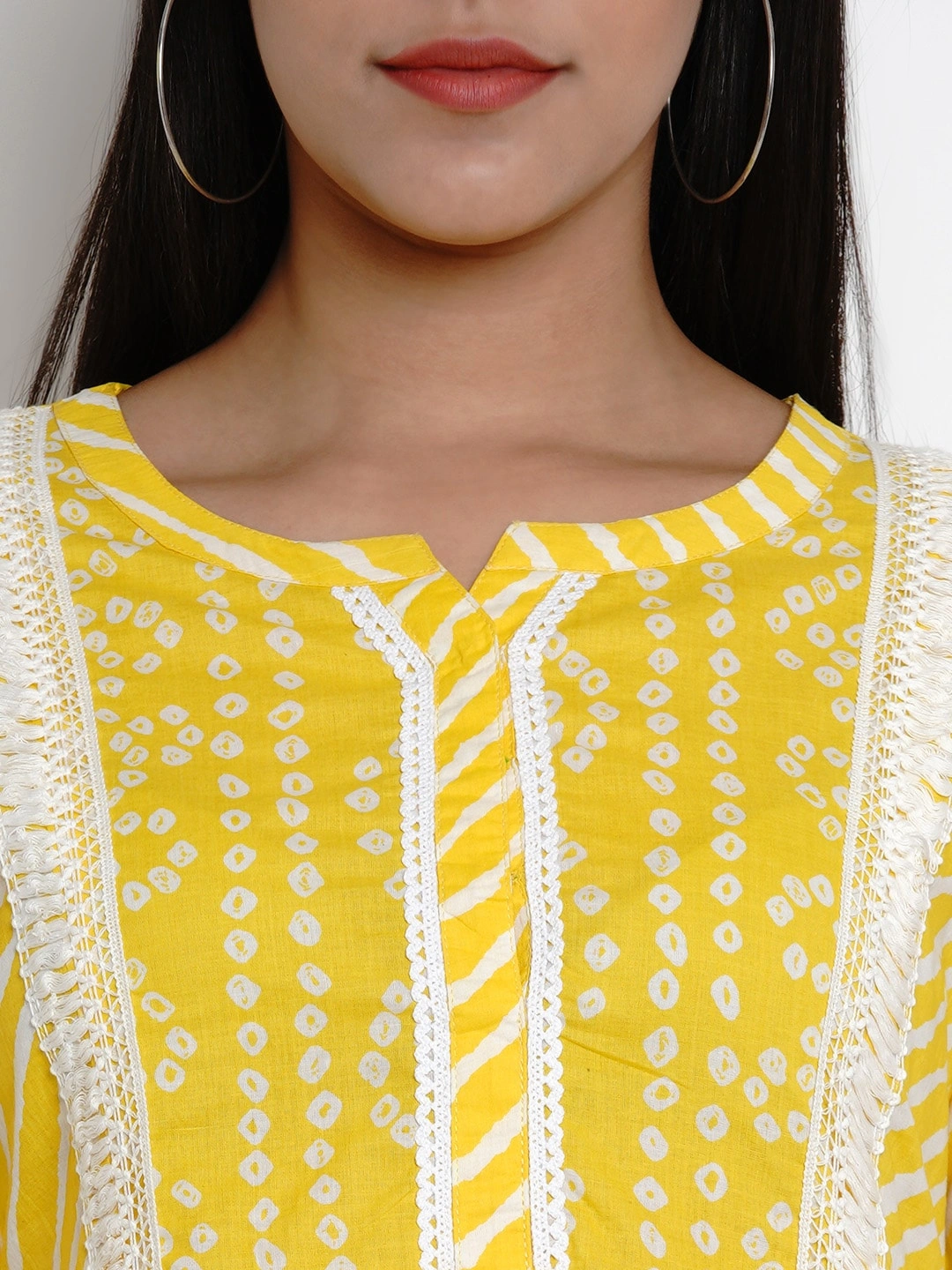 Bhama Couture Women Yellow Printed Top-L-4