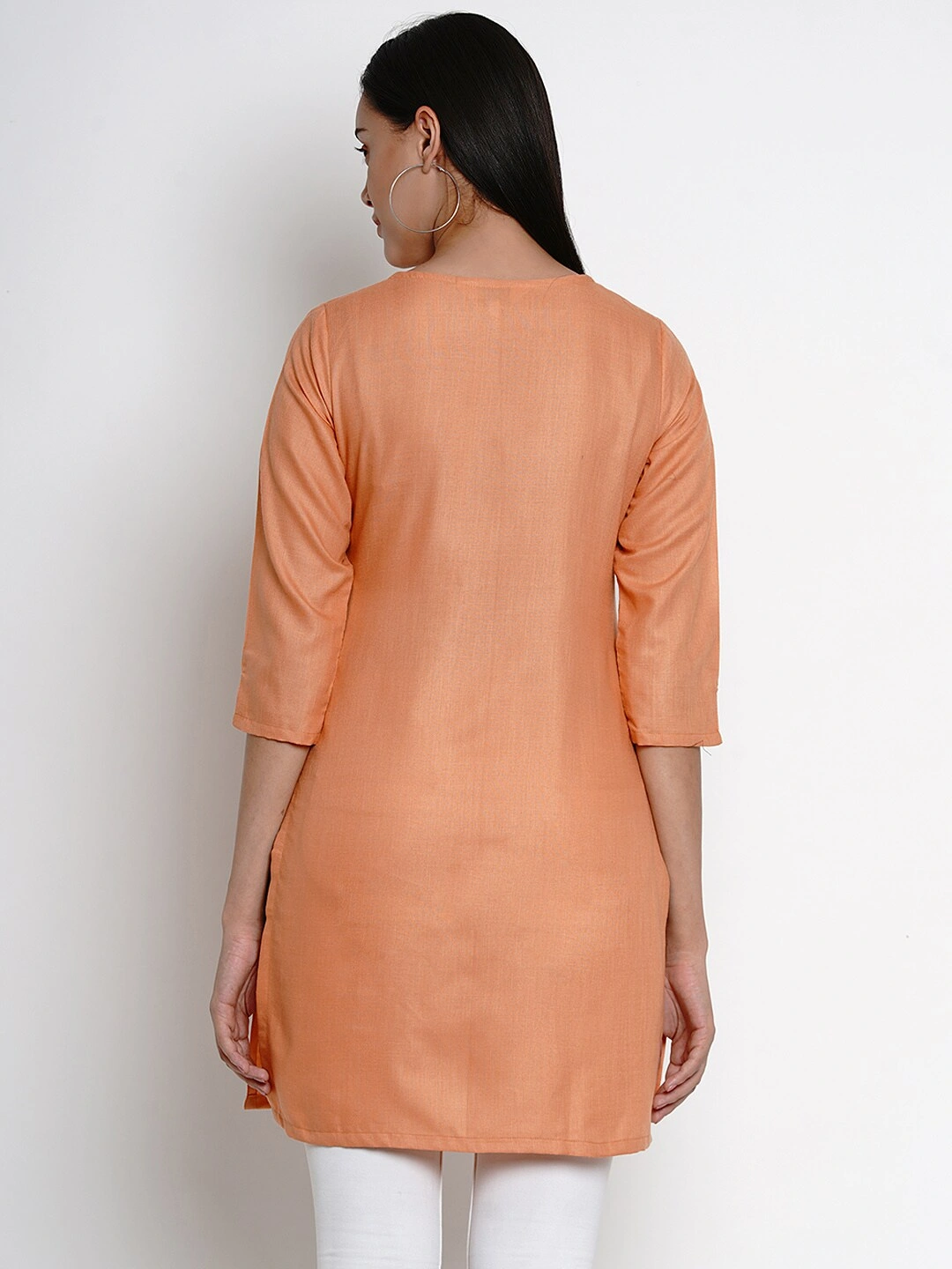 Bhama Couture Orange Tunic With Gota Detailing-XL-2