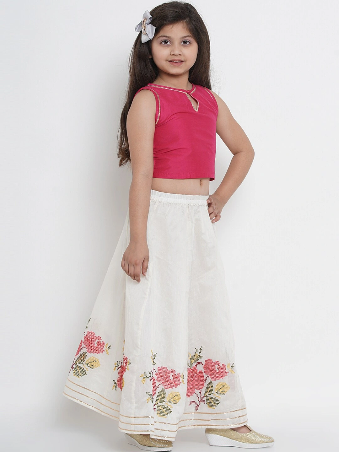 Bitiya by Bhama Fuchsia Ready to Wear Lehenga with Blouse-3-4Y-2