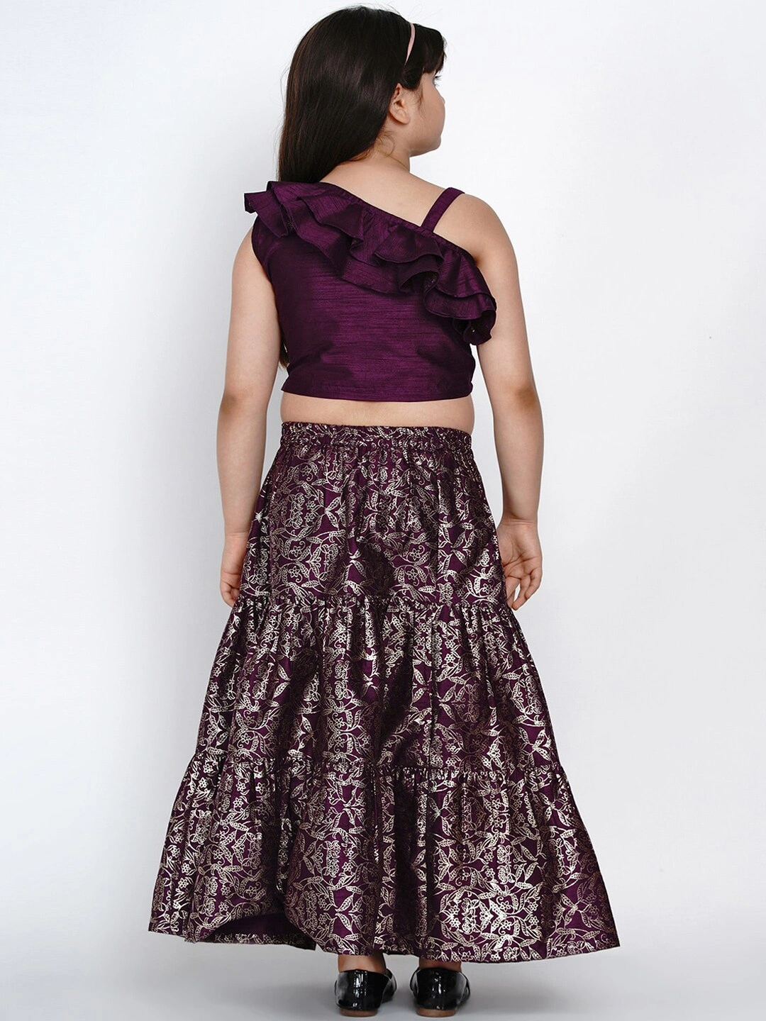 Bitiya by Bhama Purple Ready to Wear Lehenga with Blouse-3-4Y-3