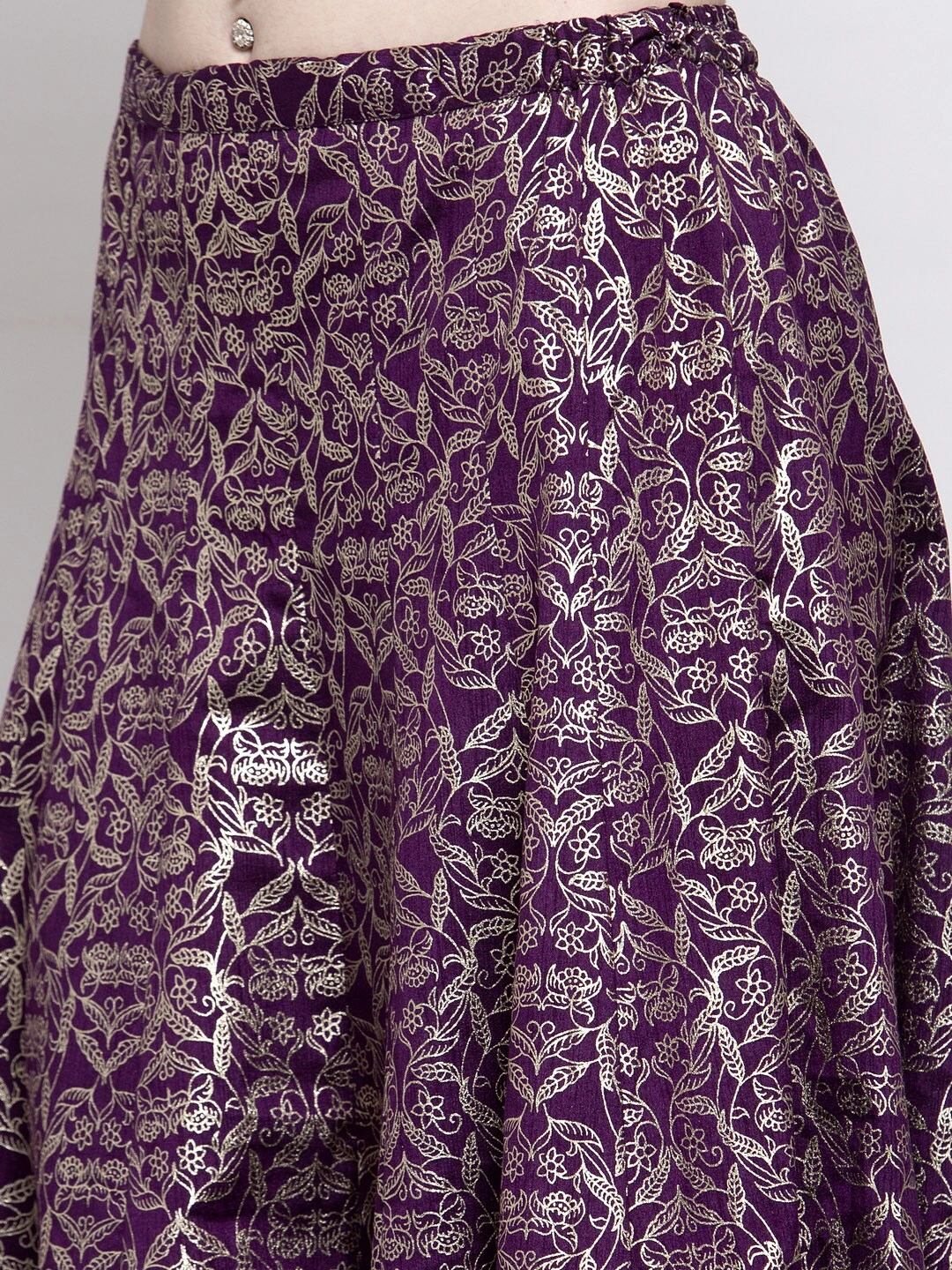 Bhama Couture Purple Ready to Wear Lehenga &amp; Blouse with Dupatta-M-5