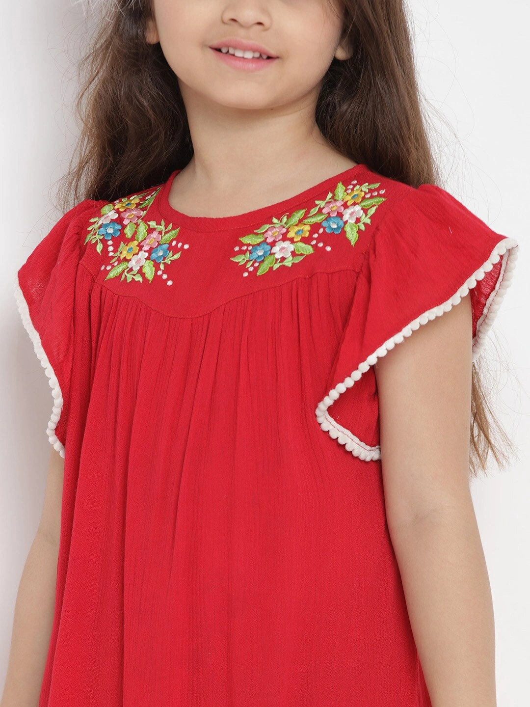 Bitiya by Bhama Girls Red A-Line Dress-4-5Y-4