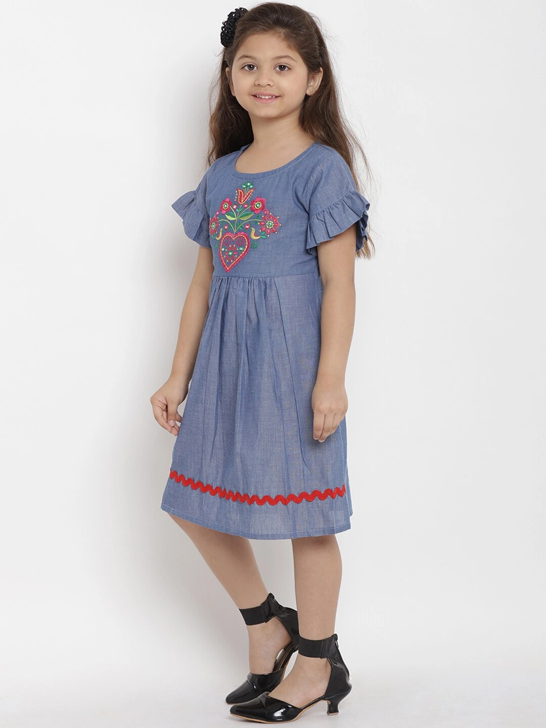 Bitiya by Bhama Girls Blue A-Line Dress-3-4Y-1