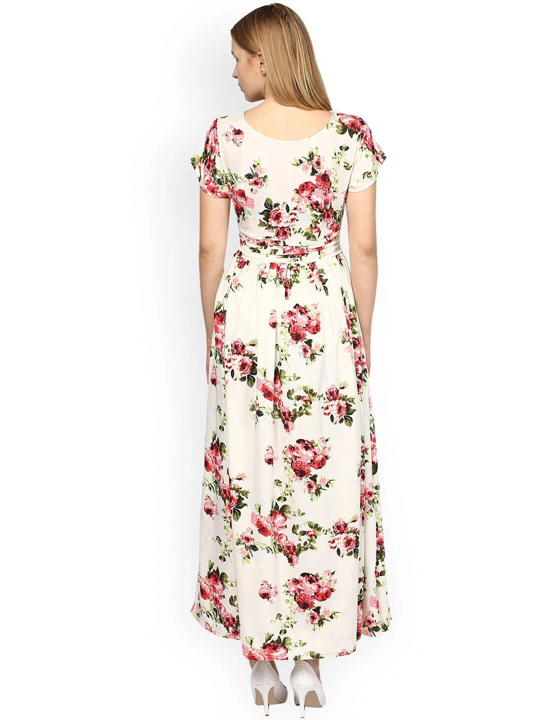 Bhama Couture Cream-Coloured Printed Maxi Dress-XL-2