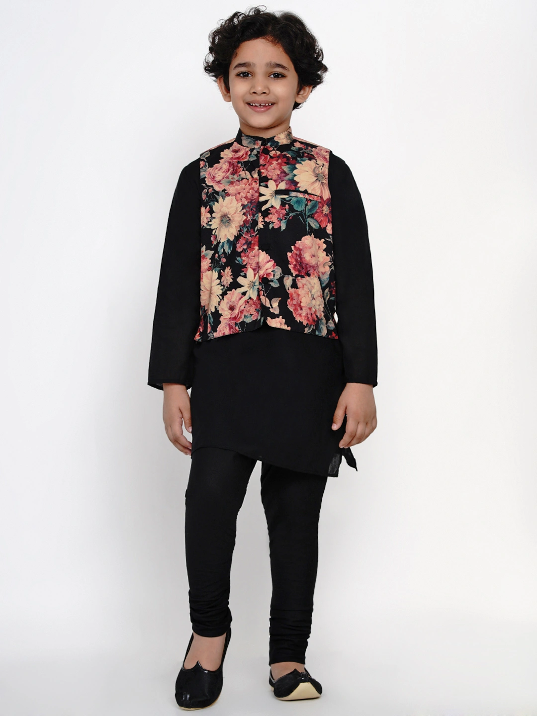 BITTU BY BHAMA MULTICOLOURED PRINTED NEHRU JACKET-BTJ09_5-6Y