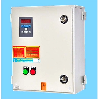 10 Hp Star Delta Single Pump Borewell Control Panel-PDT001