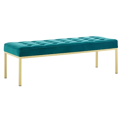 Hilda Tufted Velvet Bench-6529224