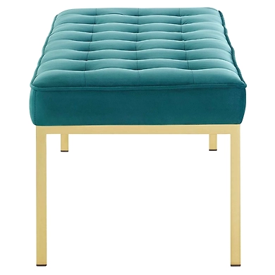 Hilda Tufted Velvet Bench-2