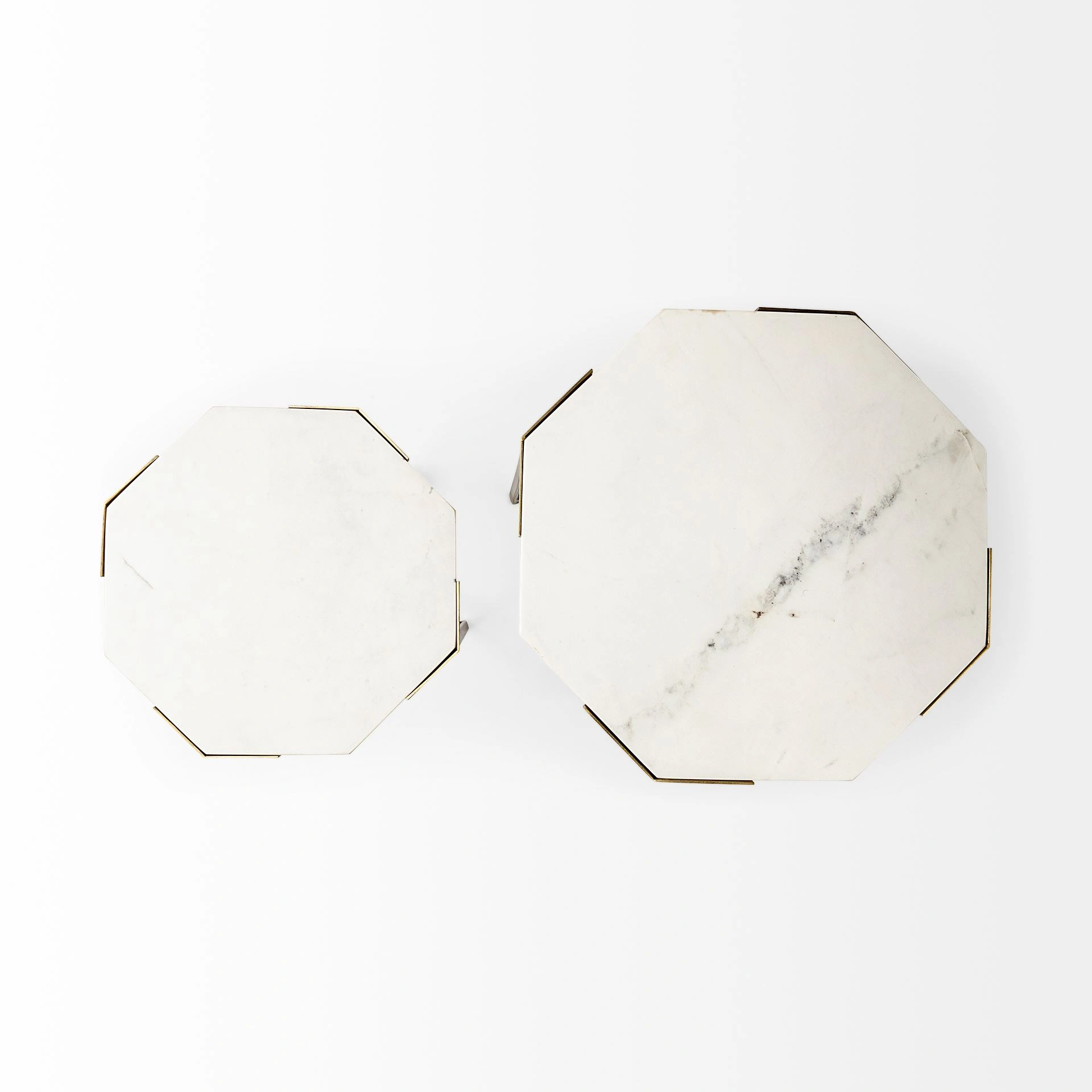 Alison Octagon Marble Side Tables-3