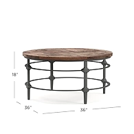 Oscar Natural Finish Wood Coffee Table-mango