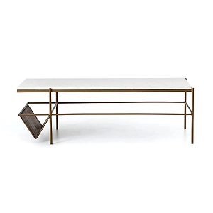 Hugo Stone Coffee Table With Magazine Stand