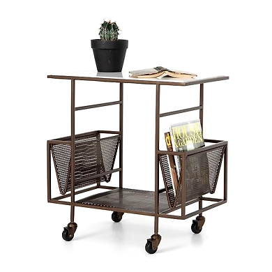 Milo Trolley End Table-Copper-4