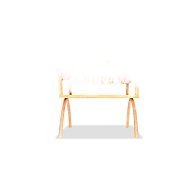 Jasmine Fur Bench-Silver