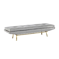 Eva Modern Faux Leather Bench