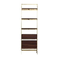 Kjerstin Wood Bookshelf With Metal Accents