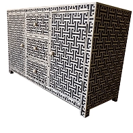 Janice Geometric Bone Inlay Sideboard