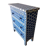Kressley Hexagon Bone Inlay 3 Drawer Chest