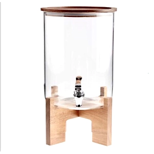Eileen Acacia And Glass Drink Dispenser