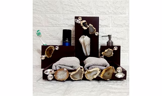 Toilet Organizer - Agate Stones