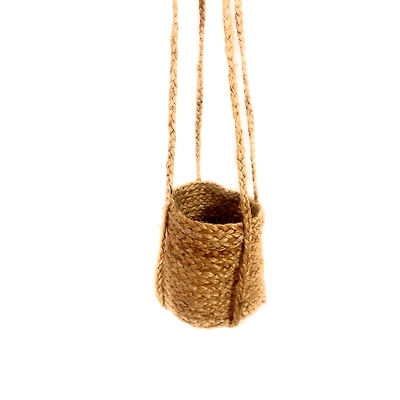 BRAIDED JUTE HANGING PLANTER