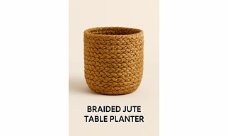 Braided Jute Table Planter
