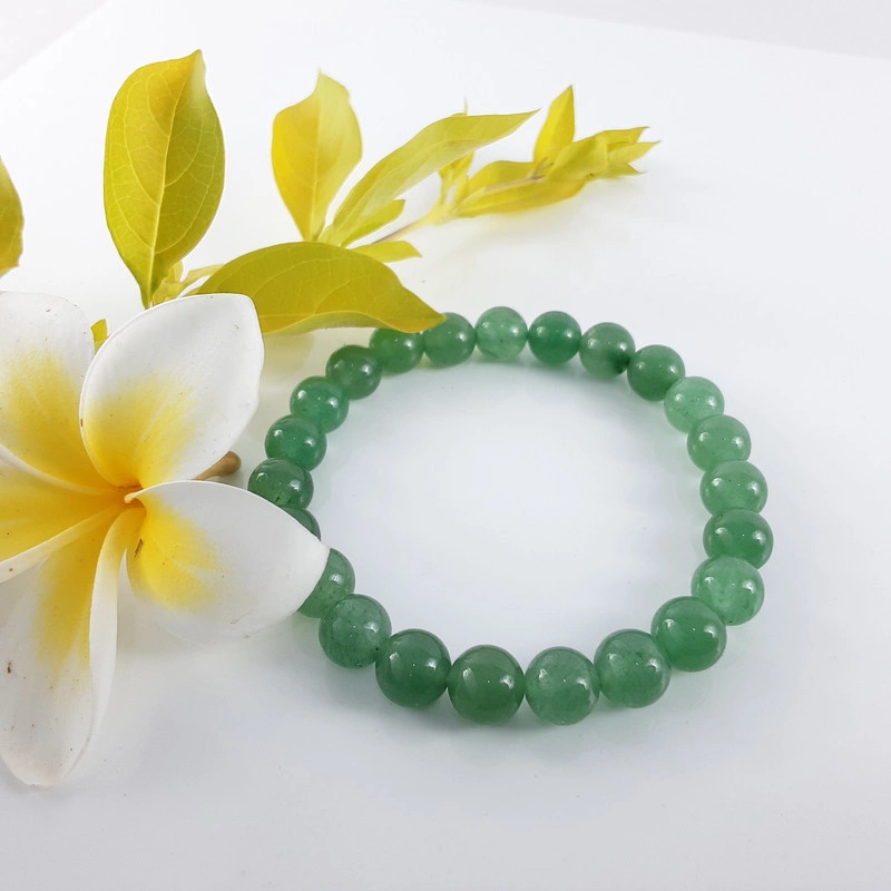 Aventurine (Green) Round Plain Beads Bracelet-APPLACW10-CC