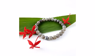 Labradorite Round Plain Beads Bracelet