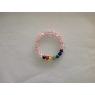 Rose Quartz & Chakra Stones Bracelet