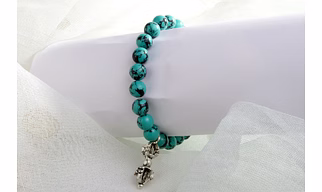 Turquoise Plain Beads Bracelet