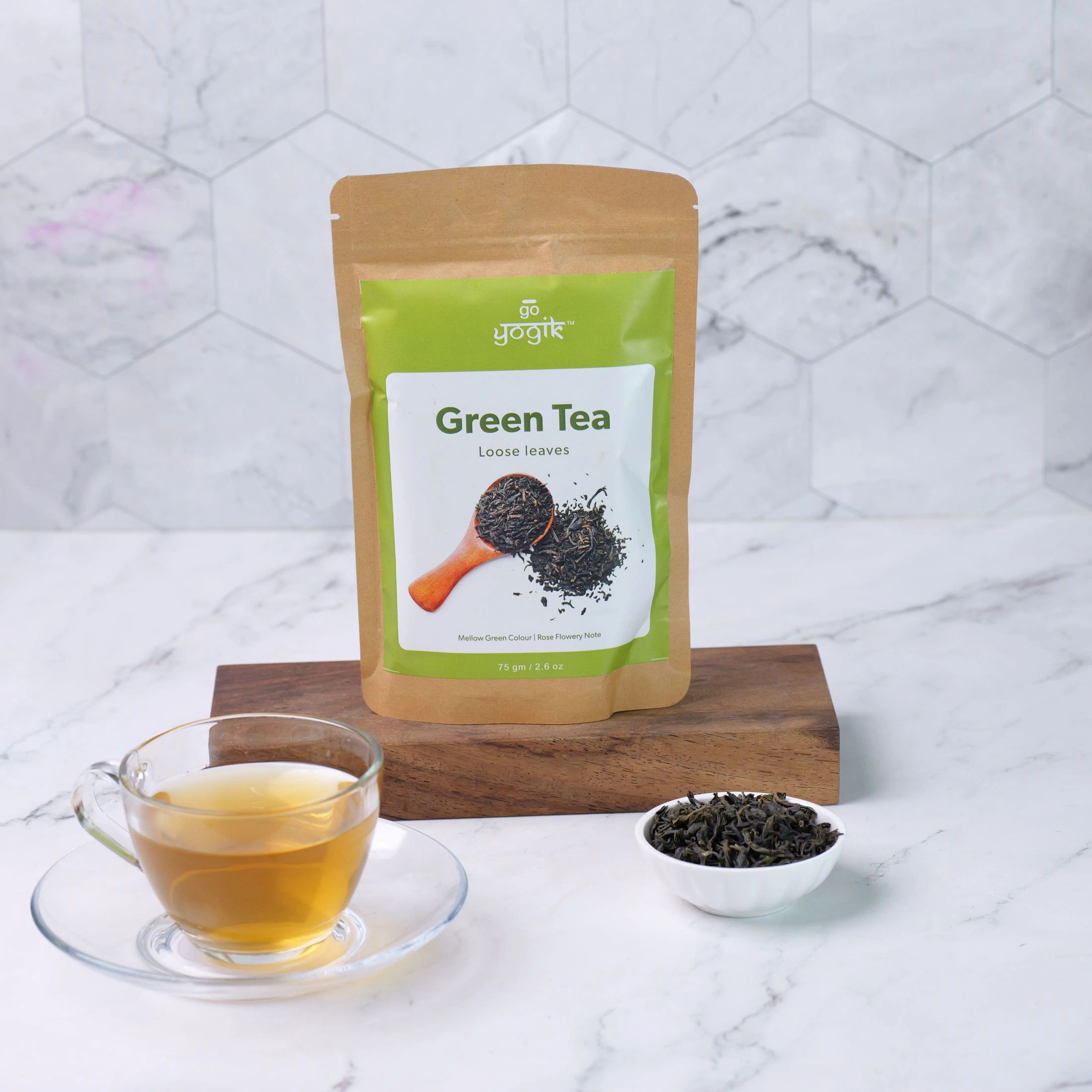 Go-Yogik Organic Loose Green Tea 75g | Himalayan tea-Greentea