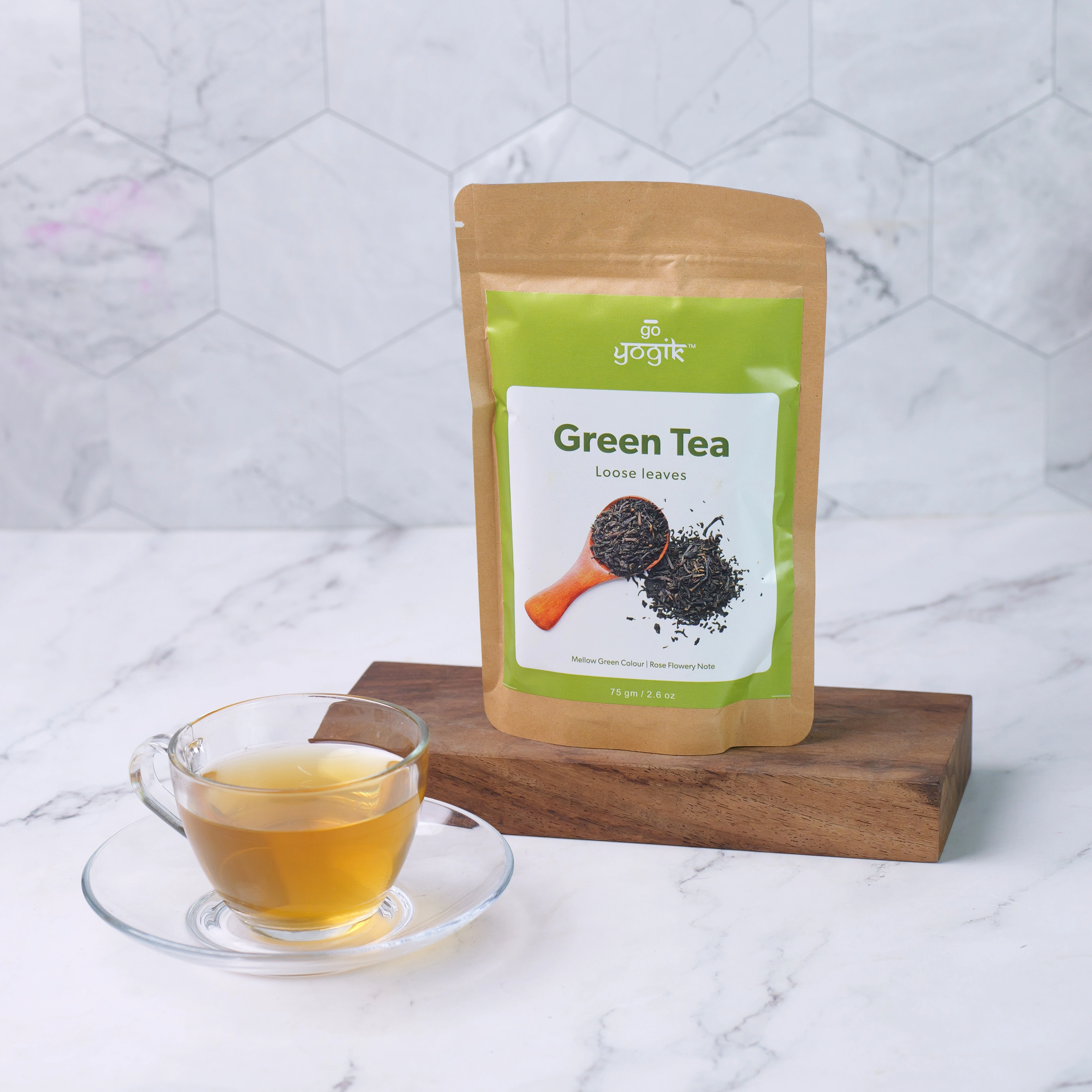 Go-Yogik Organic Loose Green Tea 75g | Himalayan tea-2