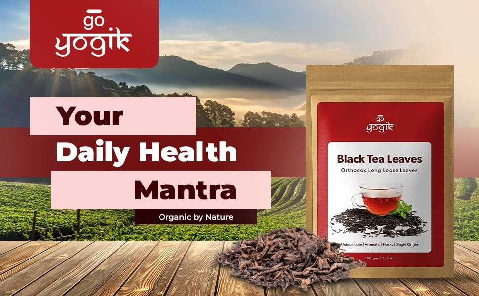 Go-Yogik Black Tea Long loose leaf -75 gm | Premium Quality | Unique Taste, Aromatic, Single origin, Grown in Himalayas in India| Tea connoisseur delight-1