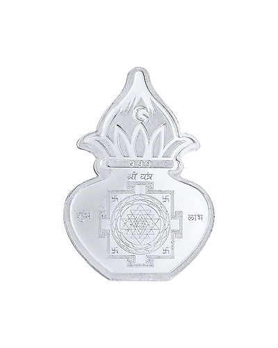 Sri Jagdamba Pearls 100 Grams 99.9%  Laxmi Kalash Silver Coin-1