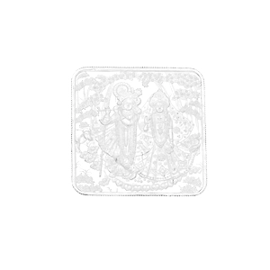 50 Grams Radha Krishna Pure Silver coin