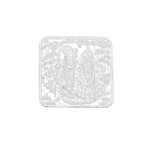 100 Grams Radha Krishna Pure Silver coin