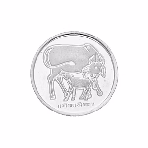 Designer cow with Calf Silver Coin