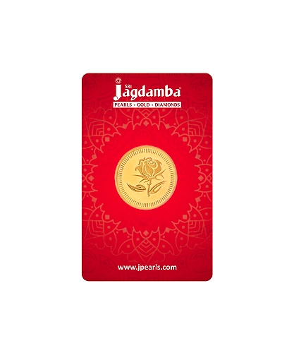 Sri Jagdamba Pearls 8 Gram 24Kt (999) Flower Gold Coin-2