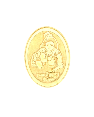 Sri Jagdamba Pearls 10 Grams 24Kt (999) Lord Krishna Gold Coin-JPSEP-18-379-10