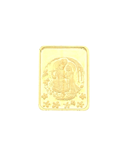 Sri Jagdamba Pearls 5 Grams 24Kt (999) Radha Krishna Gold Coin-JPSEP-18-383-5