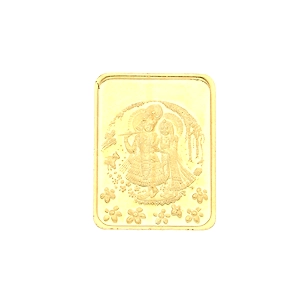 Sri Jagdamba Pearls 10 Grams 24Kt (999) Radha Krishna Gold Coin