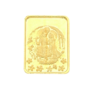 Sri Jagdamba Pearls 20 Grams 24Kt (999) Radha Krishna Gold Coin